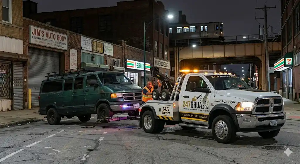Grúa en servicio